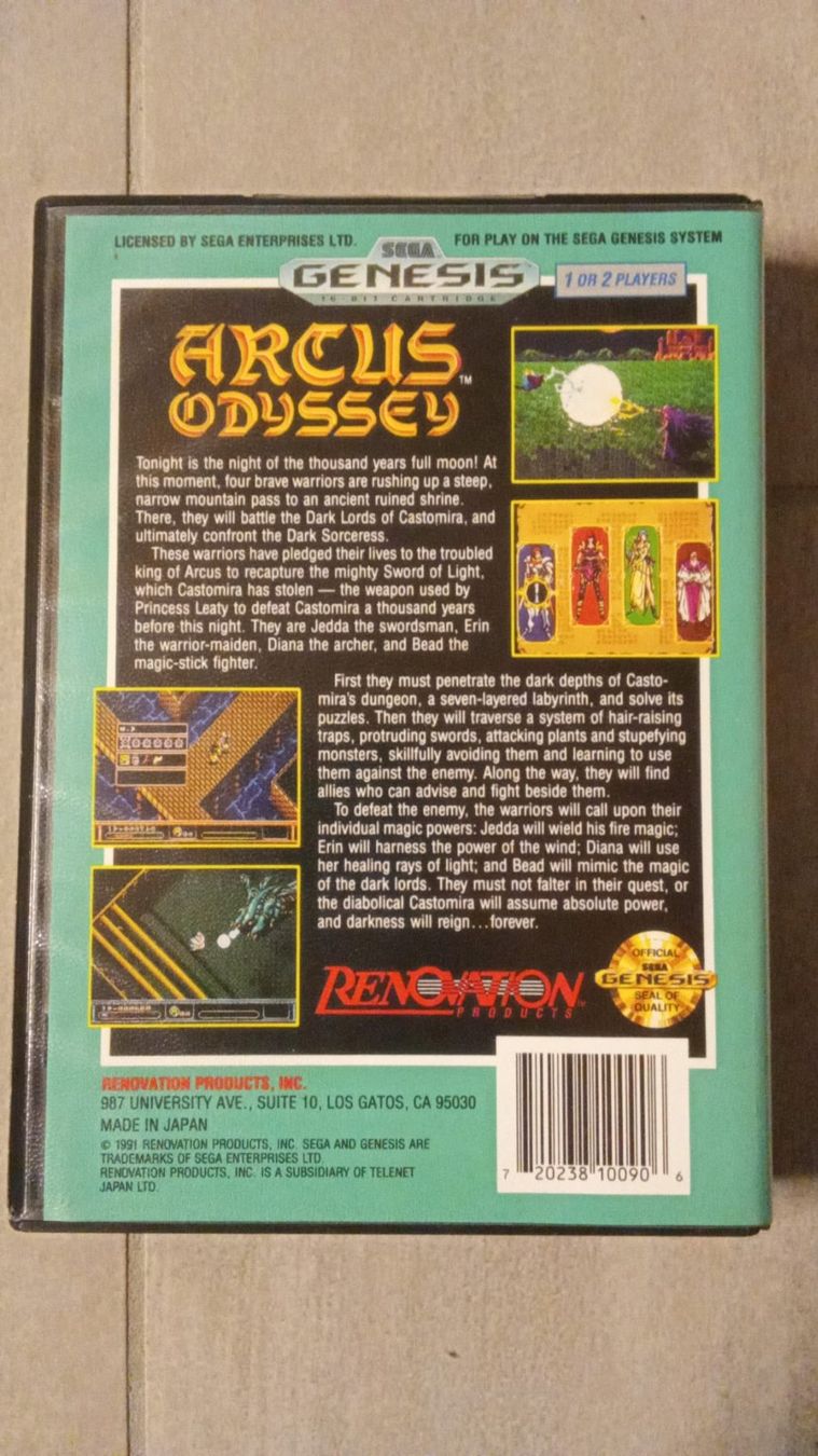 Spiele: Arcus Odyssey Mega Drive / Genesis (CIB) – Gebraucht aus leytron von willowlepetit 2
