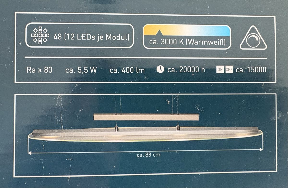 Lampadari & plafoniere: LED-Pendelleuchte 88 cm – Nuovo e nell'imballaggio originale da Steffisburg venduto da LollipopRM69 1