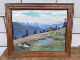 Gemälde Seewenalp sig Robert Kiener