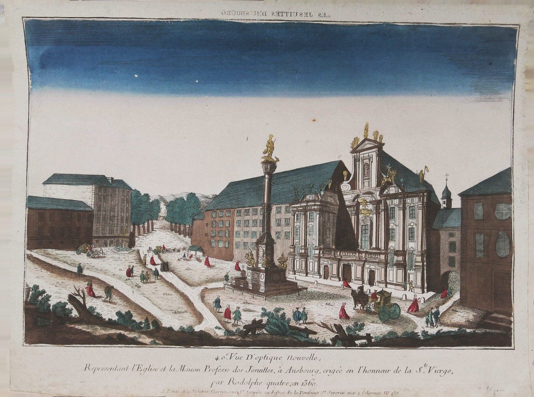 Incisioni: Augsburg Guckkastenbild um 1750 – Usato da Rafz venduto da Helvet32