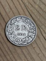 2 Franken Muenze 1932 Silber Patina