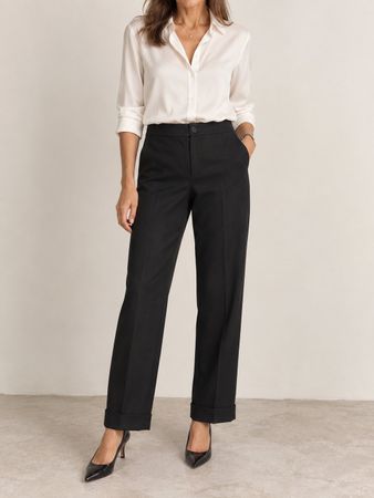 Pantalon noir en tissus viscose, T/38 comme neuf