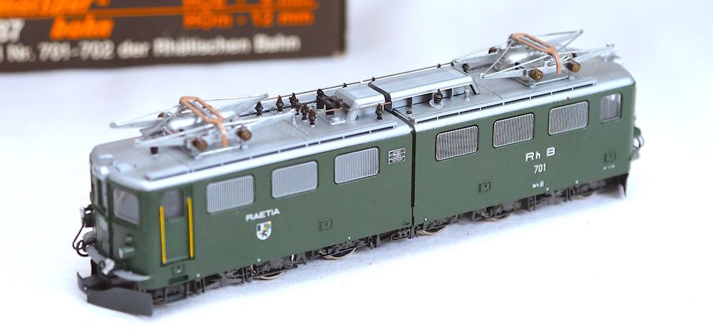 Bemo Modelleisenbahnen: Bemo 1254 Elektrolokomotive Ge 6/6 RhB 701 RAETIA HOm - Bil – Neu und originalverpackt aus Ipsach von locky55