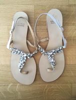 weisse Sandalen, Grösse 39