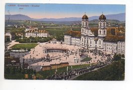 EINSIEDELN Kloster Prozession - Etzel - gel. 1914 n. Zürich