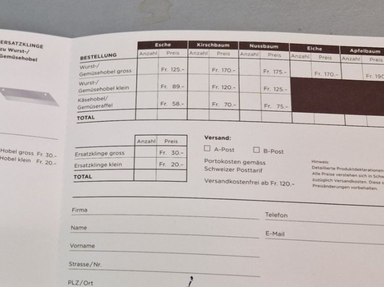 Coltelli: Wurst/ Gemüsehobel Alpin – Usato da Frauenfeld venduto da gre_vnj9 6