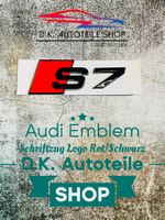 Audi S7 Emblem Schriftzug Logo NEU in Rot/Schwarz glänzend