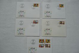 1992 5 FDC Sondermarken III Satz & Einzelm. SBK 832 - 835