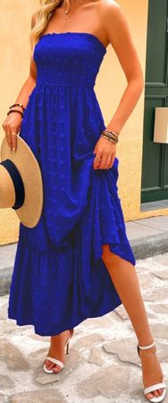 Robe d'été bleue à volants neuve - taille XL