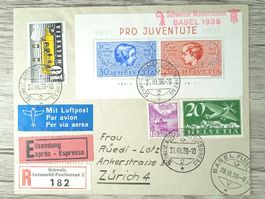 TR104 Enveloppe + Timbre Suisse 1938