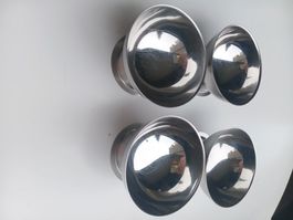 4 Dessertschalen Eisschalen Edelstahl