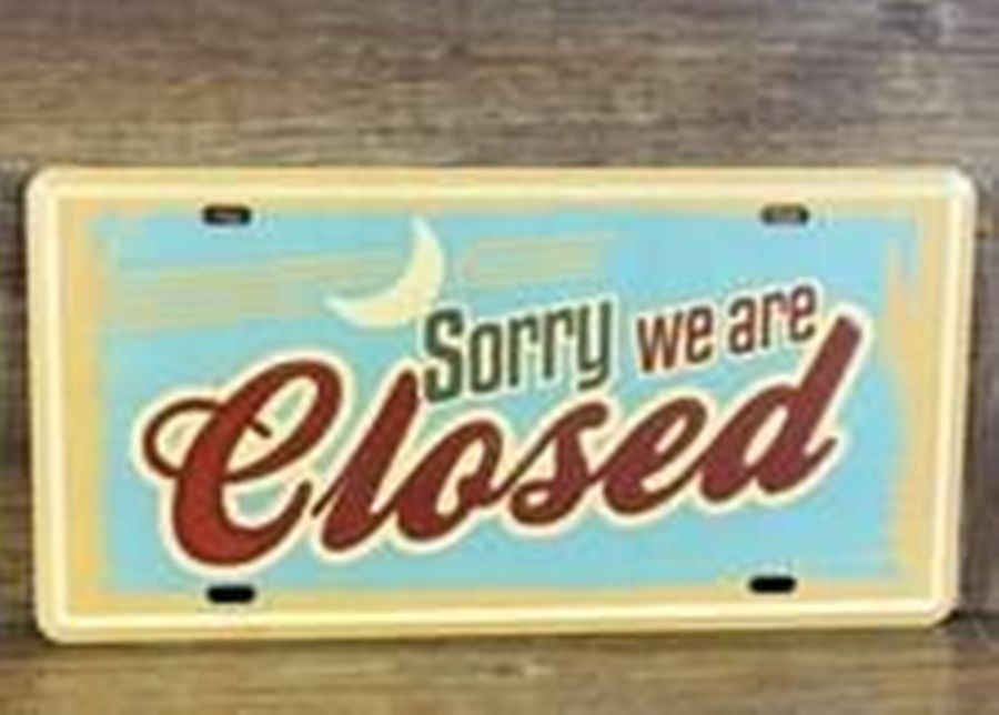 Insegne: License Plate Nr-Sch. SORRY WE ARE CLOSE – Nuovo e nell'imballaggio originale da Rupperswil venduto da big-one-sale