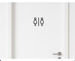 Badezimmer Schild – Edles Design für die Tür