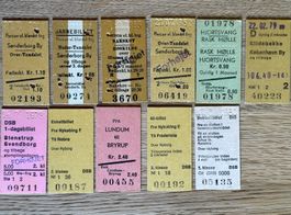11 Billette Dänemark, Tickets, Bahn, Eisenbahn ab 1952