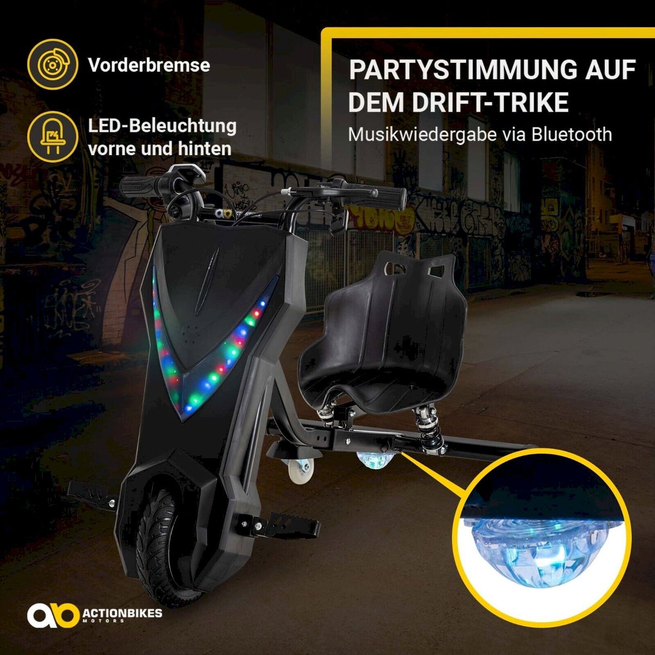 Véhicules pour enfants: Elektro-Drift-Trike Schwarz – Neuf avec emballage d'origine à Bottighofen par zaap 3