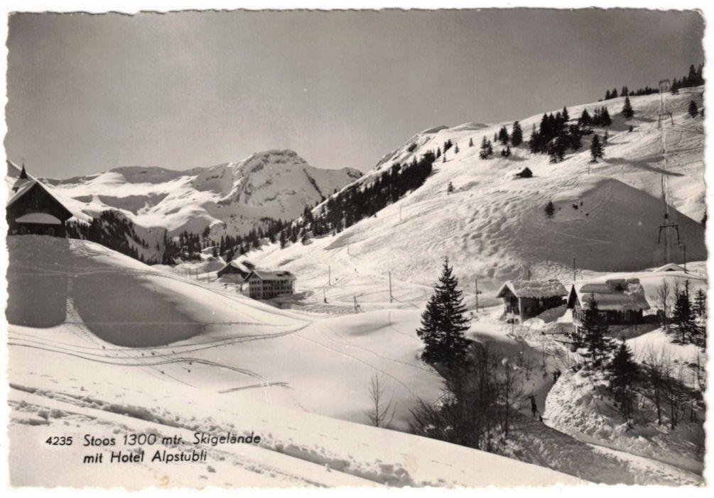 Ansichtskarten: Stoos - Skilift – Gebraucht aus Binningen von Mountainrider