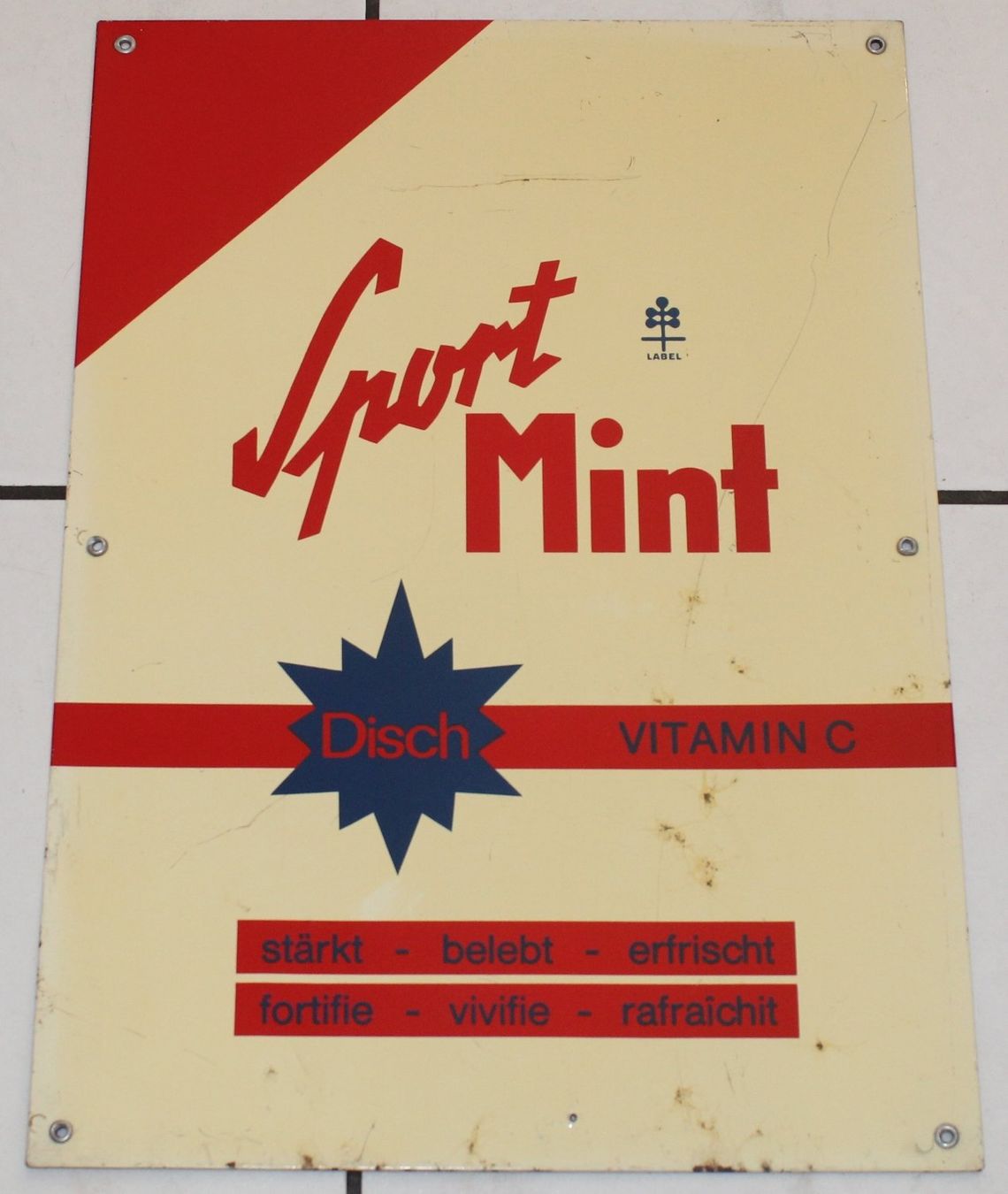 Insegne: Sport Mint Blechschild 50`s Schweiz – Usato da Lüchingen venduto da Aw67