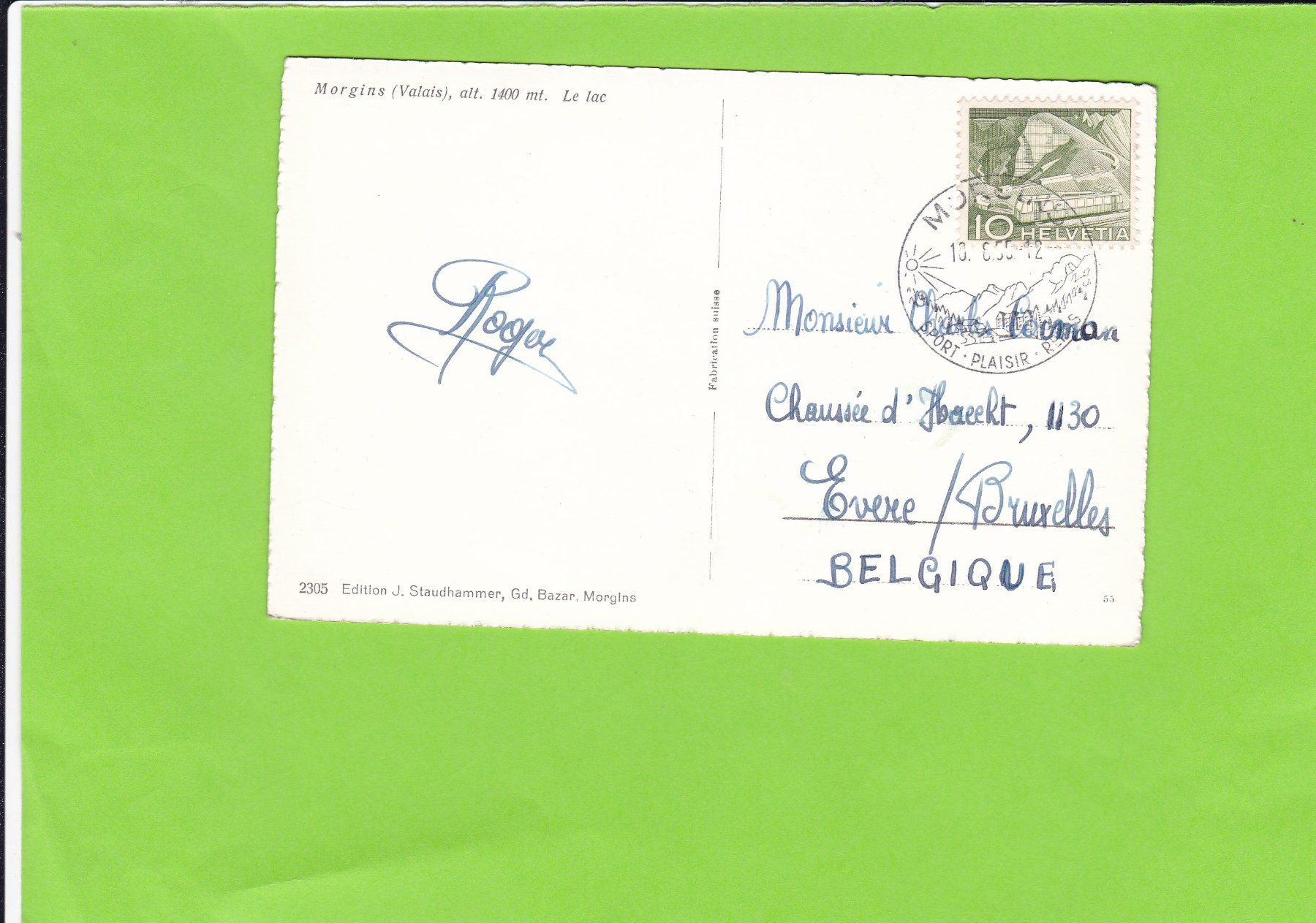 Cartes postales: Morgins. Le lac – D'occasion à St. Peterzell par neckertal 1