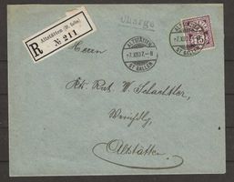 1907 : Ziffermuster Nr. 85a auf Brief : KP 500.--