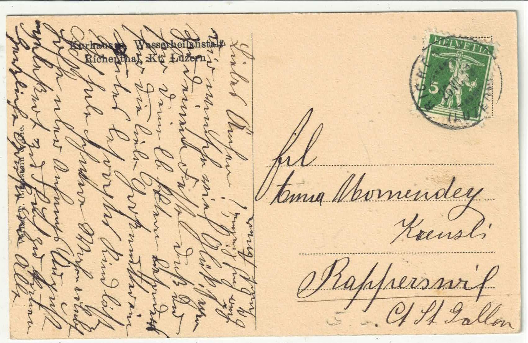 Cartes postales: Kurhaus Richenthal - Litho – D'occasion à Ettingen par Kartenplanet 1