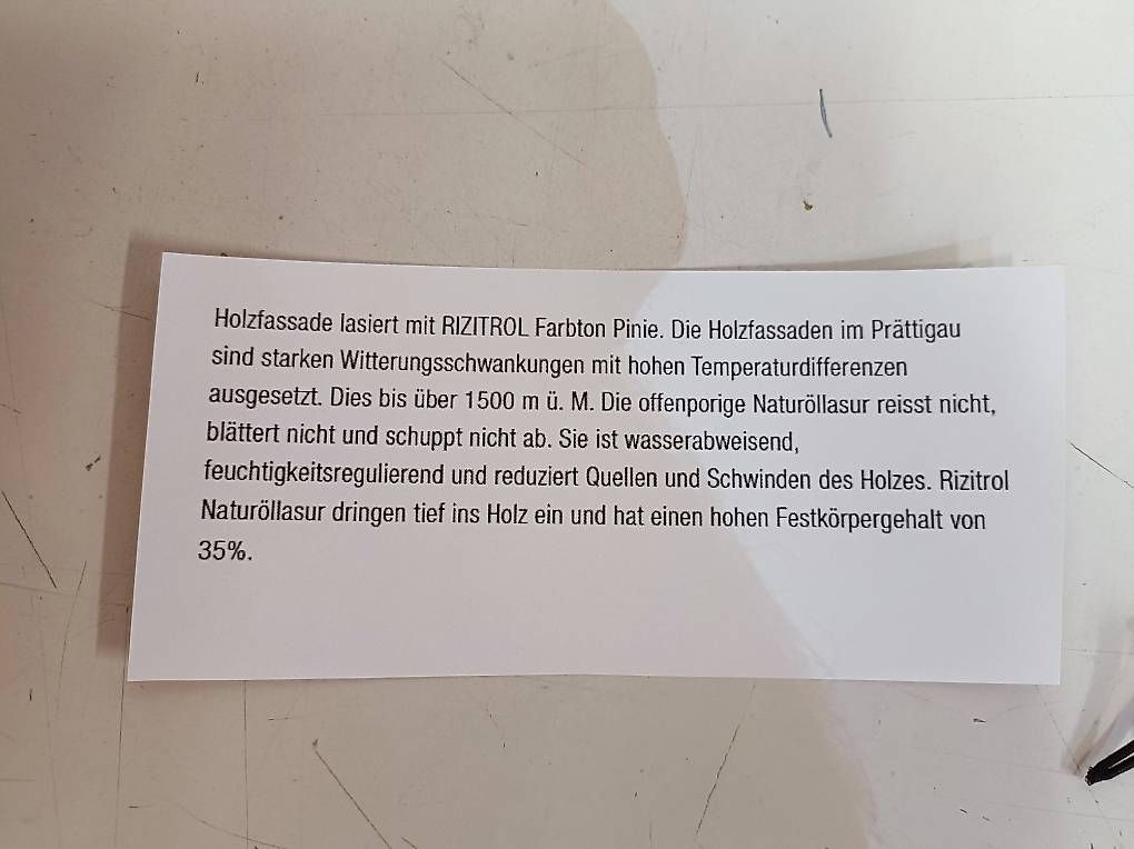 Colori: Naturöl-Lasur Rizitrol Eiche hell – Usato da Wattwil venduto da Mambo851 1