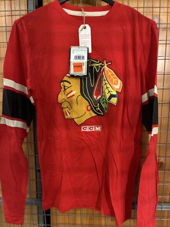 CCM Chicago Blackhawks Langarmshirt Rot, Grösse S