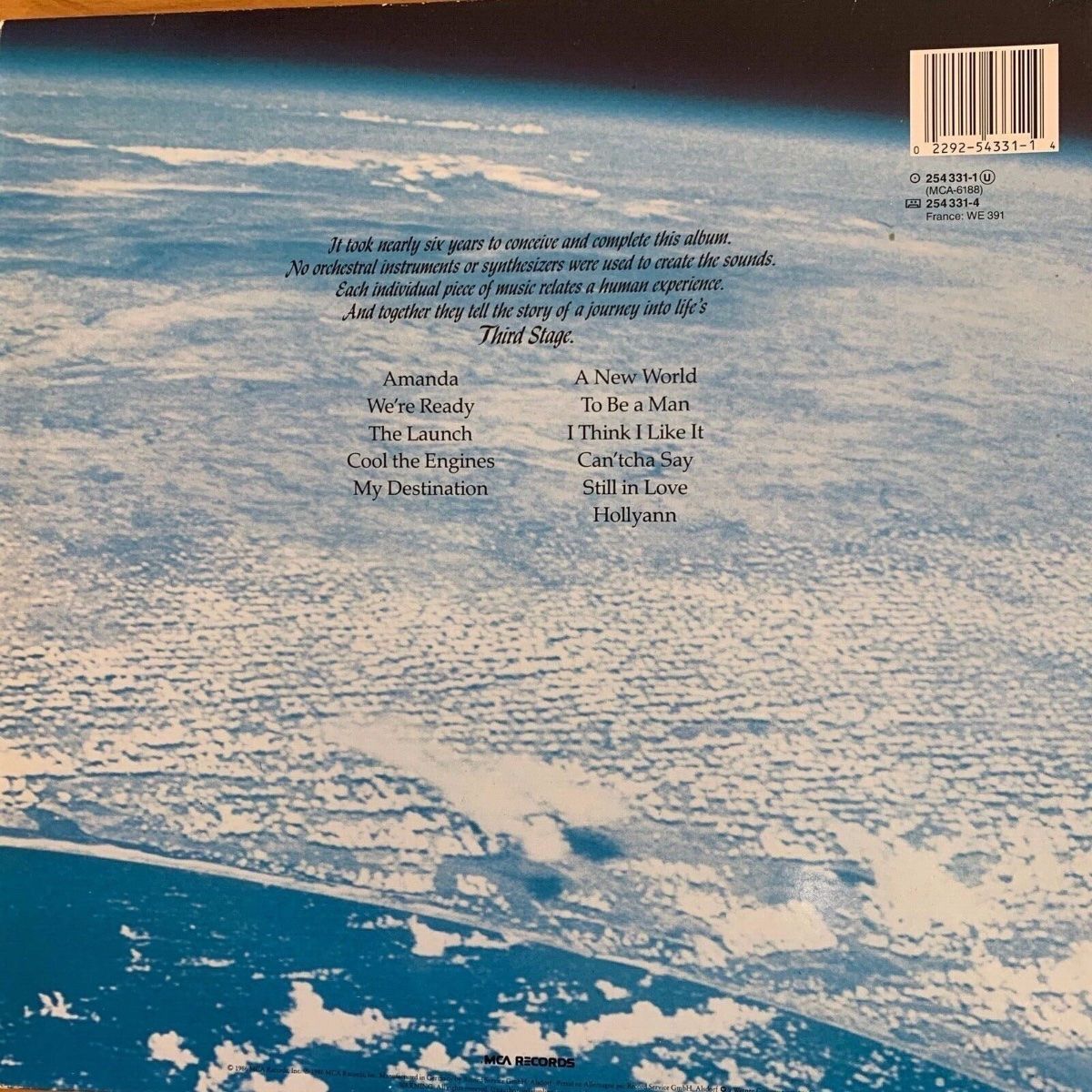 Vinyles: Boston - Third Stage / 1. D-Press. 1986 - TOP – D'occasion à Gais par soundcave57 1