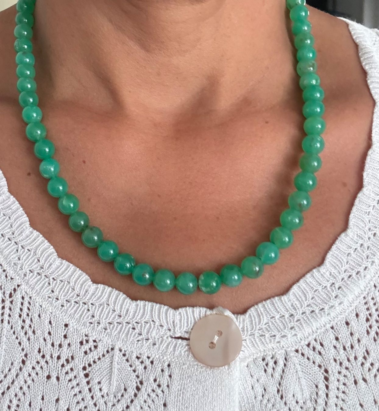 Catenine: Kette mit Chrysopras Australische echt – Usato da Oberhof venduto da RealStone 2