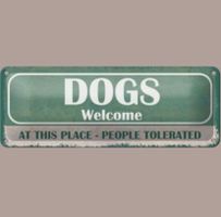 🔥 DOGS WELCOME Hunde Blechschild 🎀 27x10cm OVP 🔥