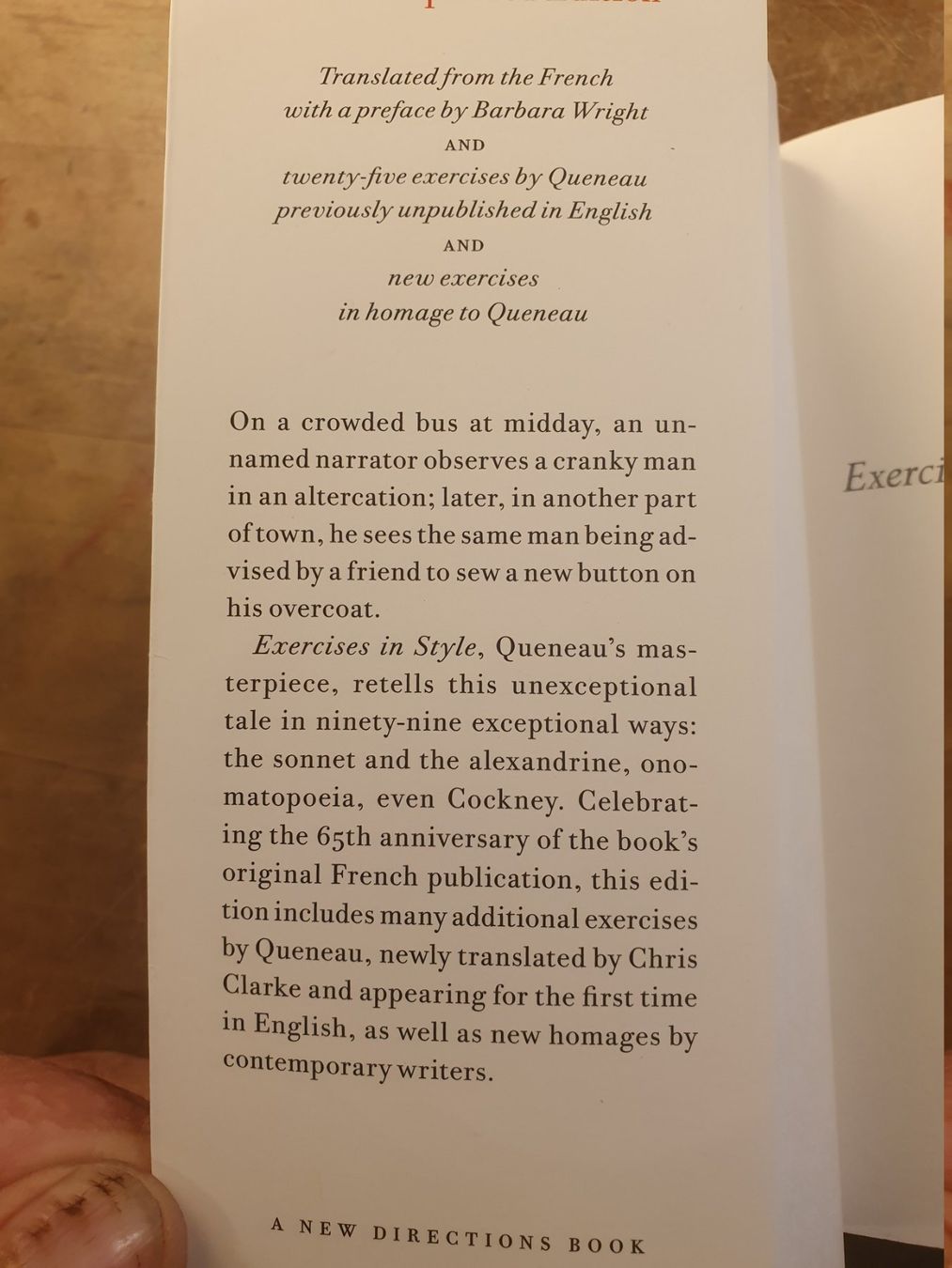 Libri: Exercises In Style - Raymond Queneau – Usato da Zürich venduto da loosebone 1