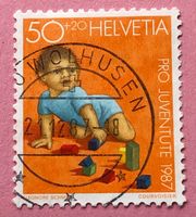 Nr.J 304 Kriechendes Kind Pro Juventute GESTEMPELT 1987  