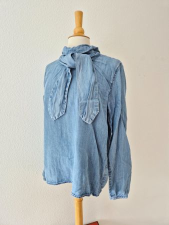BLUSE TUNIKA GARCIA JEANS L XL SCHLEIFE JEANSBLUSE TOP