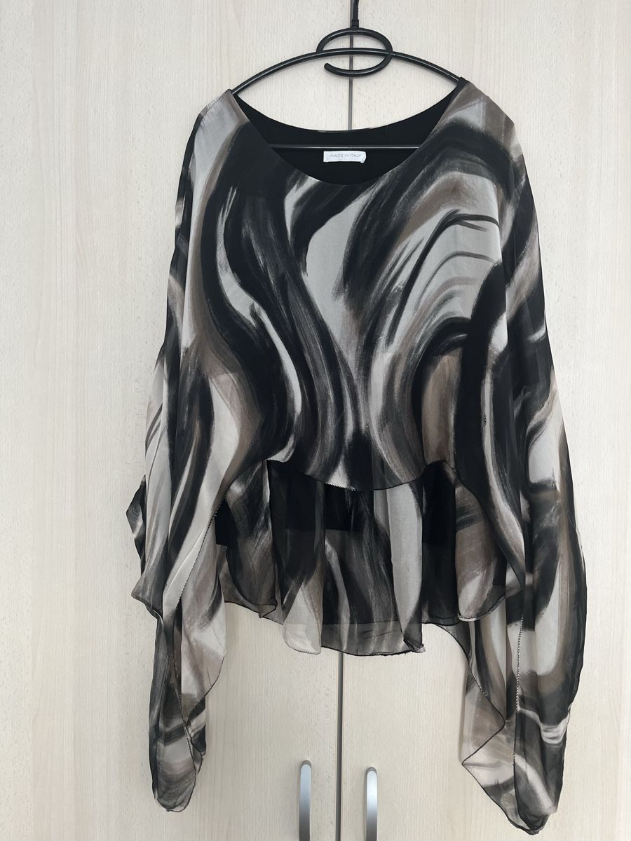 Camicette: Bluse Gr. 40 schwarz / beige gemustert – Nuovo (secondo la descrizione) da Lohn-Ammannsegg venduto da panywa