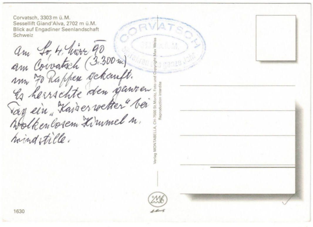 Cartoline postali: Silvaplana - Sessellift Giand'Alva – Usato da Binningen venduto da Mountainrider 1