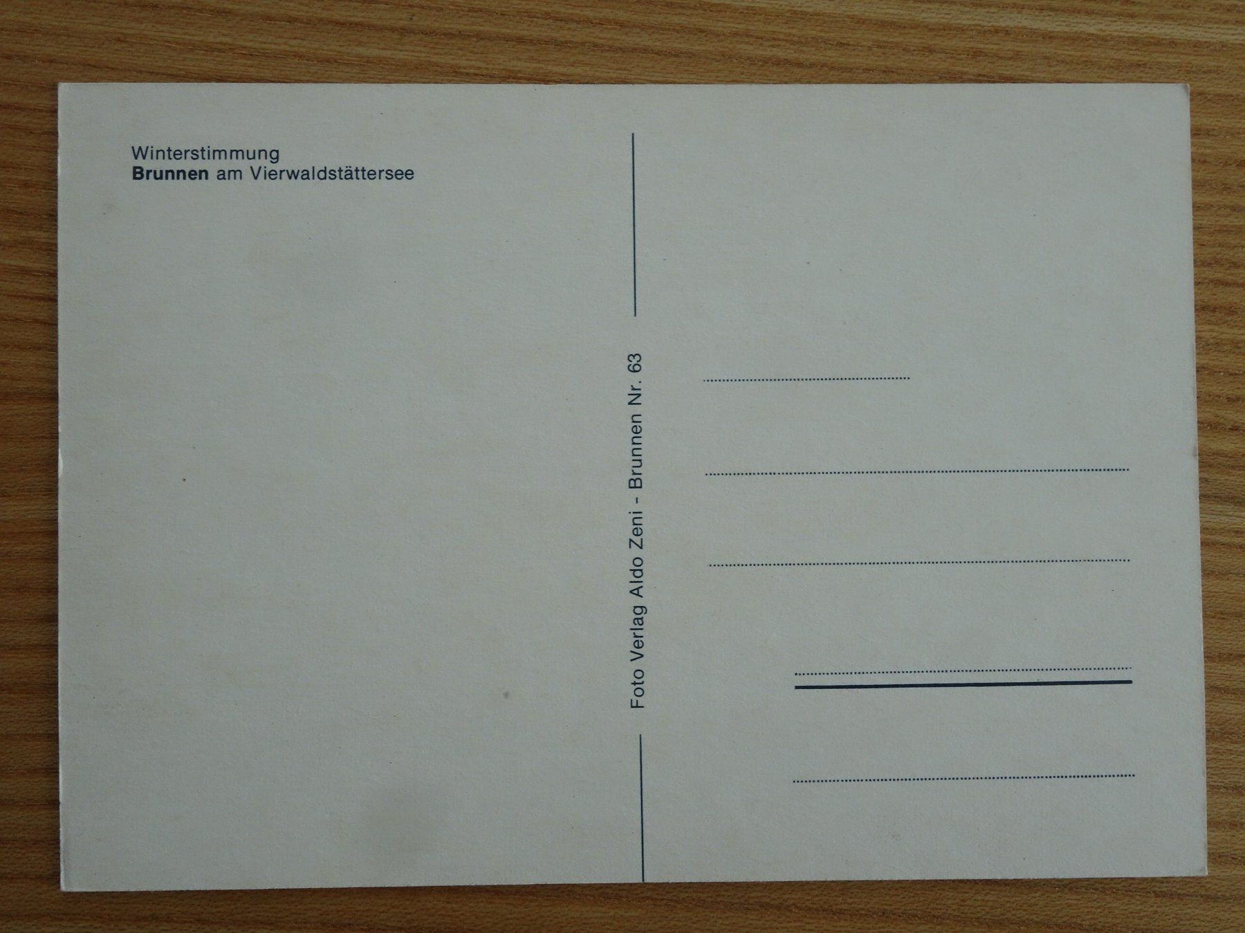 Cartoline postali: BRUNNEN - Winter - ca. 1960 – Usato da Ibach venduto da Ibanto 1