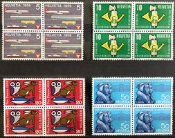 1959  - Werbe  Viererblöcke Serie ** ZNr. 343-346