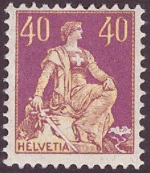 Alle Briefmarken: Helvetia mit Schwert, SBK 112 – Gebraucht aus Wangen b. Olten von 66ard