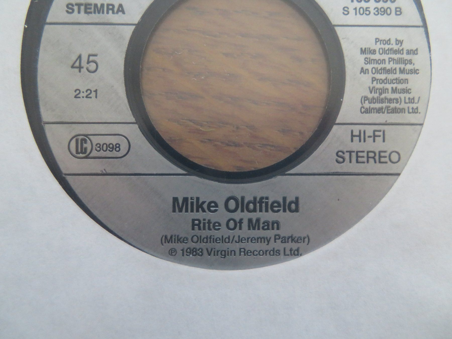 Dischi in vinile: Mike Oldfield - Rite of Man / Moonlight Shadow - Single – Usato da Zürich venduto da max_cp5f
