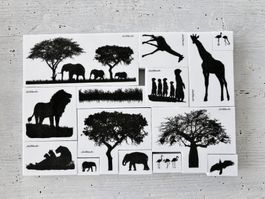LaBlanche Stempelset Wildlife 2 Giraffe, Löwe, Elefant