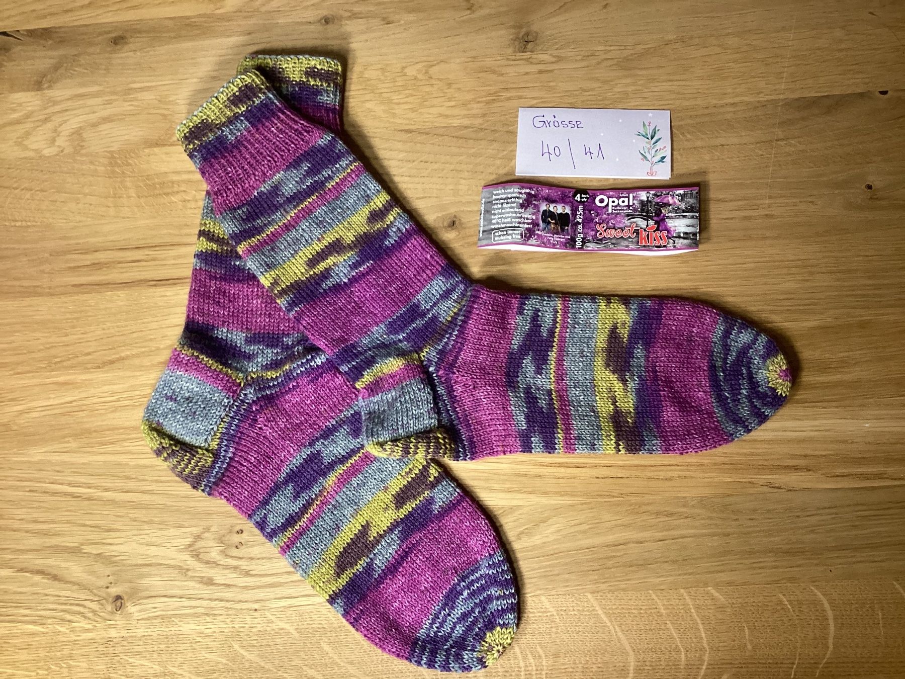 Calze: Wunderschöne, handgestrickte OPAL Socken – Nuovo e nell'imballaggio originale da Flawil venduto da kruemeli02 4