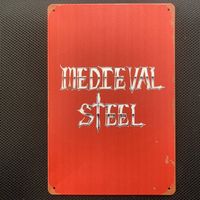 Blechschild 20x30cm MEDIEVAL STEEL Logo Heavy Metal Retro
