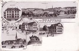 Pfaffnau braune Lithografie 6 Bilder