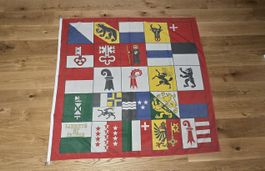 Schweizer Kantonswappen Fahne Wandbehang Deko Vintage Top!