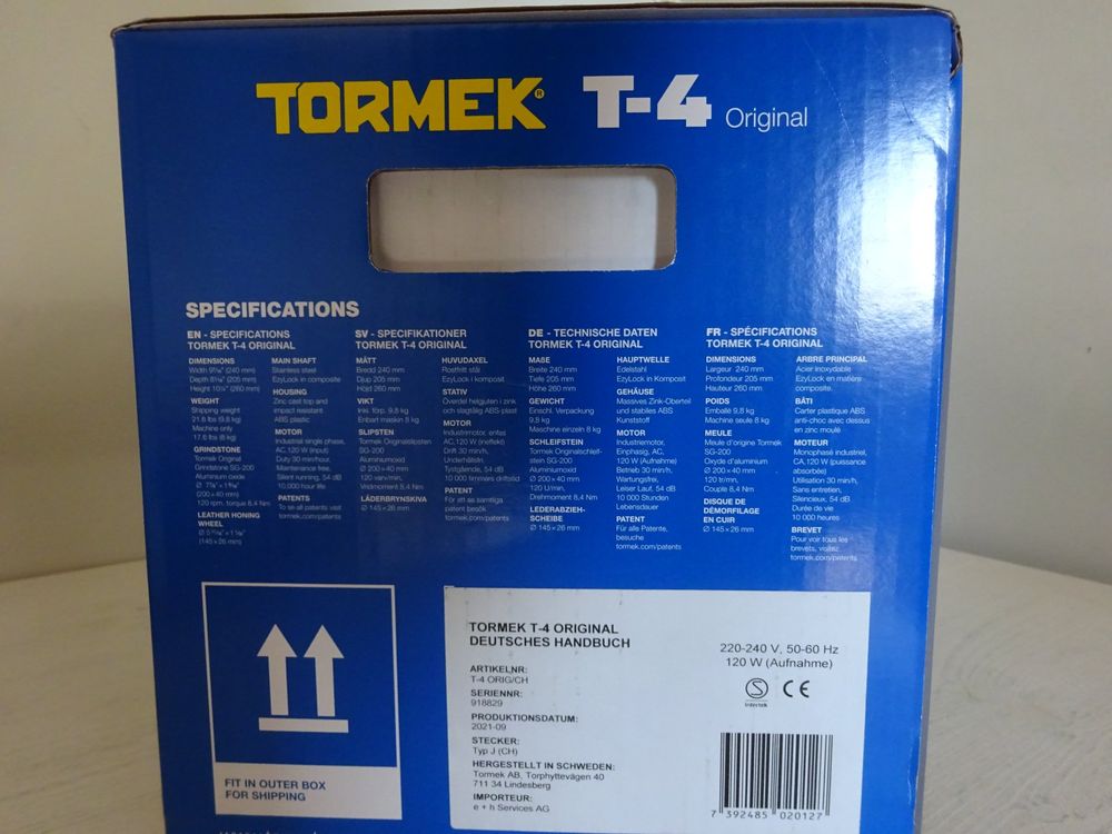 Tormek T4 Nass Schärfsystem für Schneidwerkzeuge