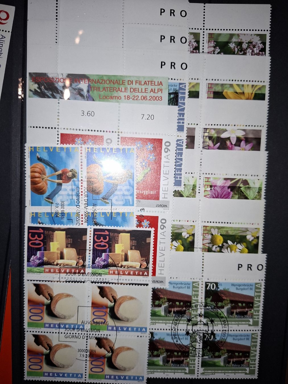 Alle Briefmarken: 4 er Blocks 2002 - 2004 – Gebraucht aus Balgach von SIMEON27 4