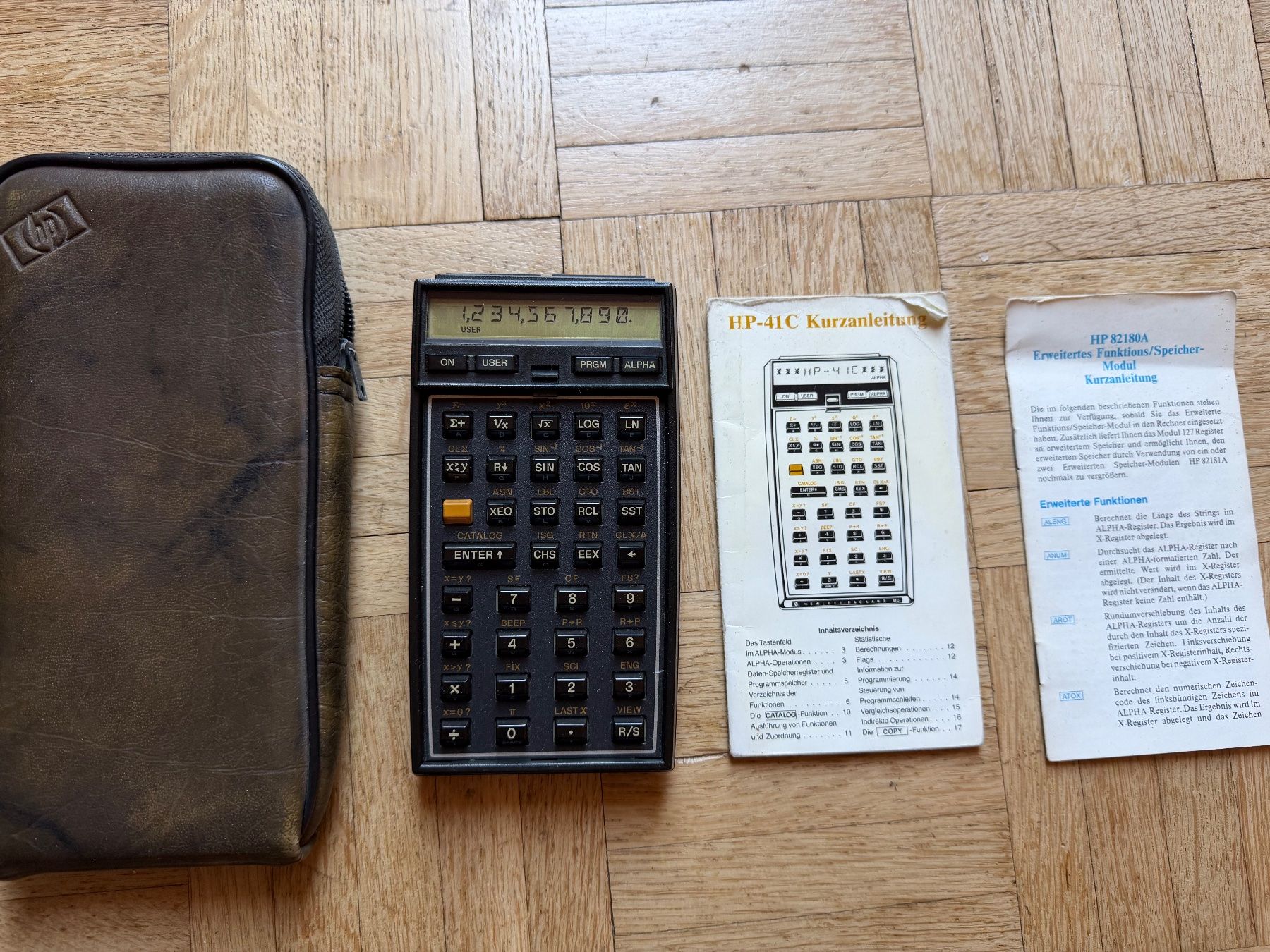 Hewlett Packard Taschenrechner: HP-41C Rechner mit X-Functions und Etui – Gebraucht aus Adliswil von synchrot
