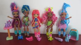 Seltene Mattel Cave Club Puppen mit Zubehör