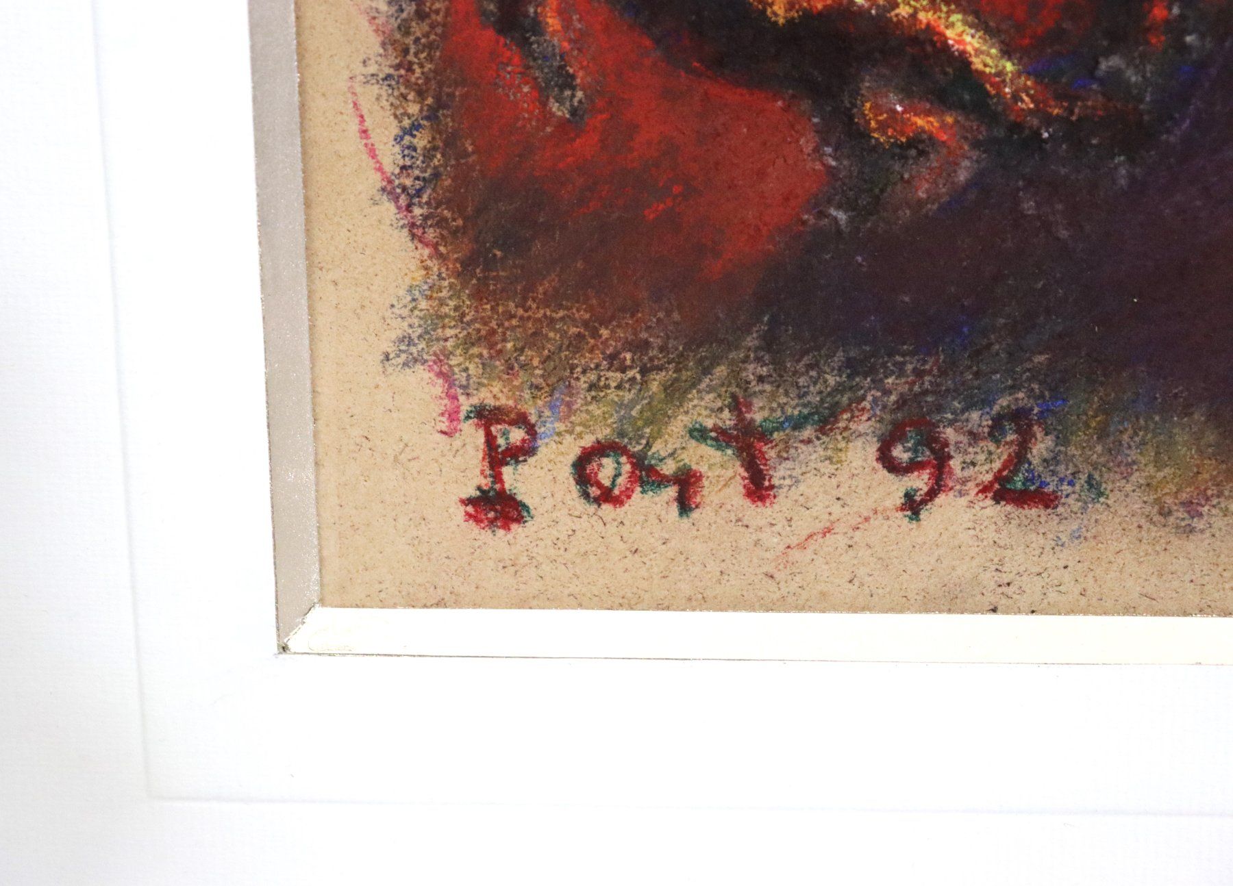 Dipinti: Künstler Port, Mischtechnik mit rotleuchtendem "Tempel" – Usato da Zug venduto da Kunst-Fundgrube 2