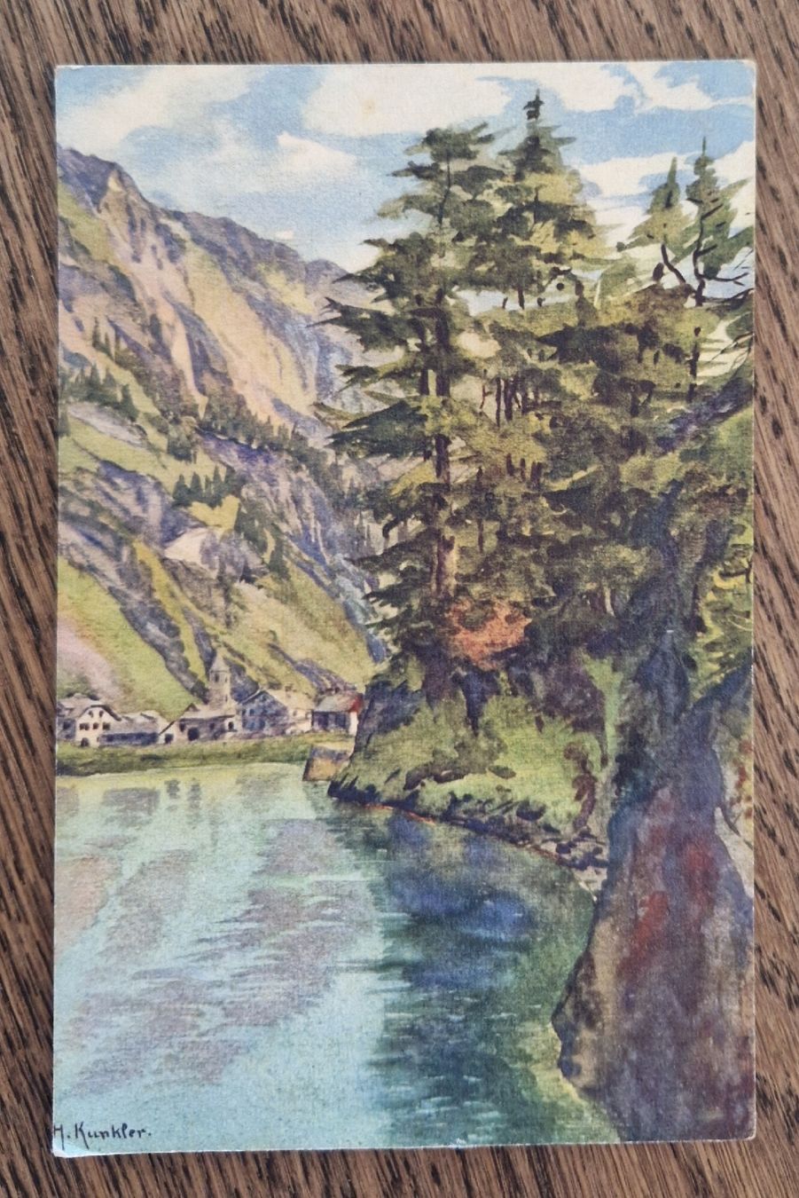 Ansichtskarten: Kunstkarte Sils-Baselgia 1946 – Gebraucht aus Ebikon von Donar50