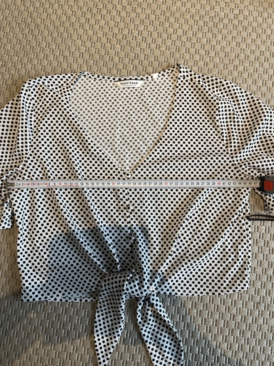Nafnaf Camicette: Bluse mit Pünktchen Muster, NAF NAF, L – Usato da Solothurn venduto da Bobesch08 5